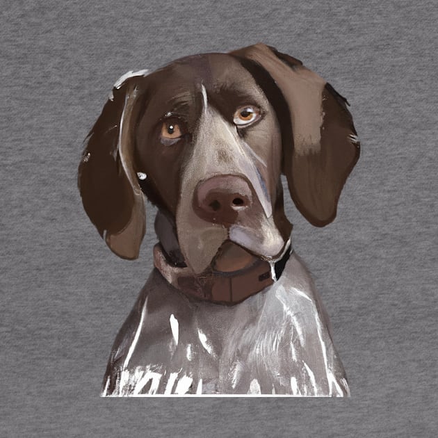 Cute German Shorthaired Pointer Drawing by Play Zoo